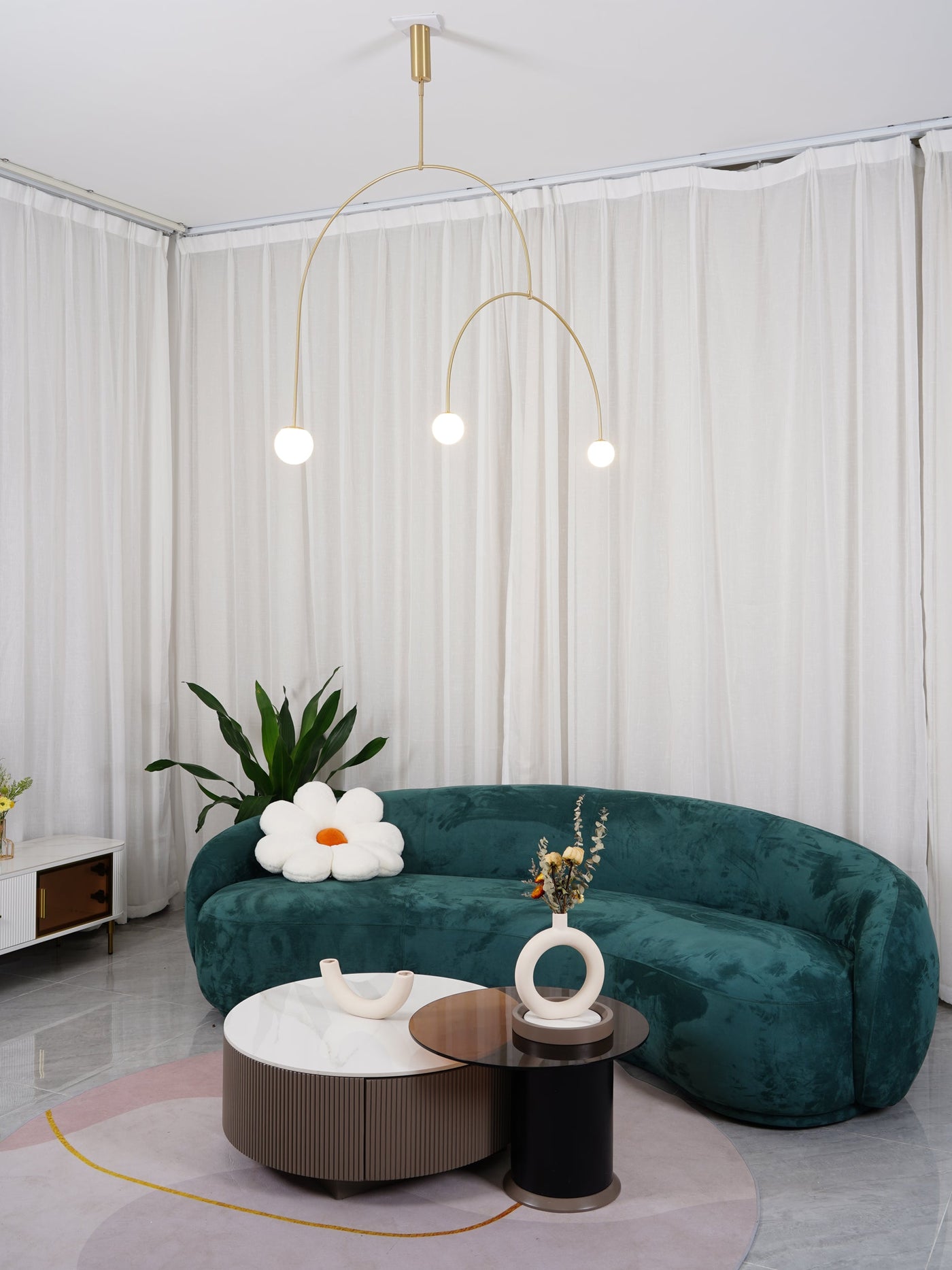 Delira Kroonluchter Zwart Messing Lijndesign