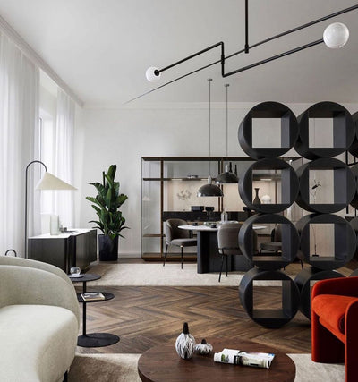 Delira Kroonluchter Zwart Messing Lijndesign