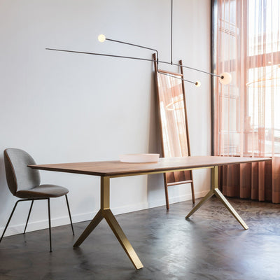 Delira Kroonluchter Zwart Messing Lijndesign