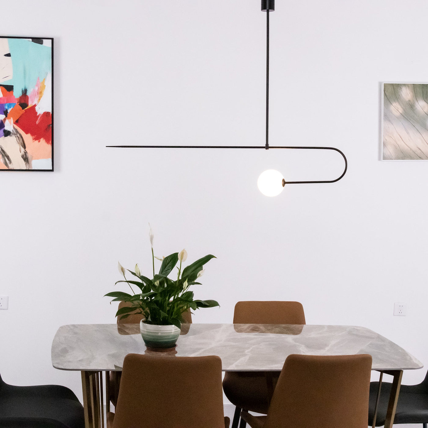 Delira Kroonluchter Zwart Messing Lijndesign