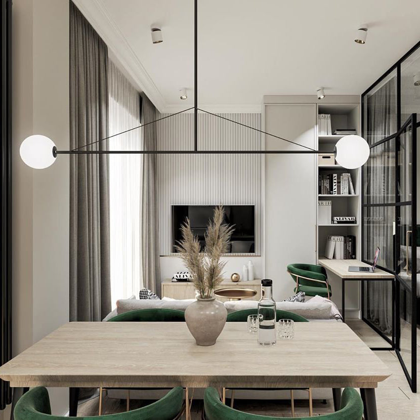 Delira Kroonluchter Zwart Messing Lijndesign