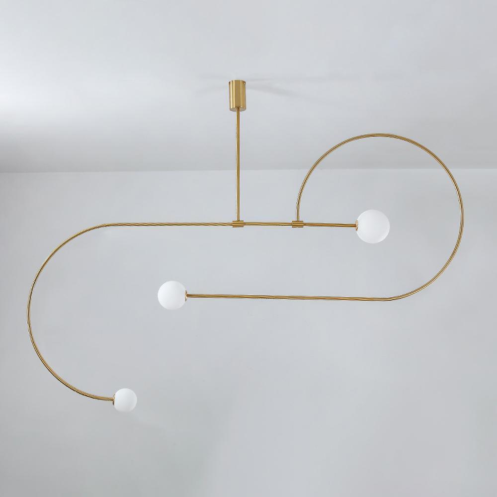 Delira Kroonluchter Zwart Messing Lijndesign