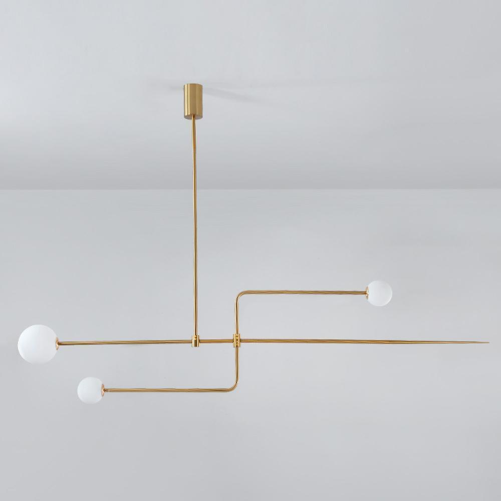 Delira Kroonluchter Zwart Messing Lijndesign