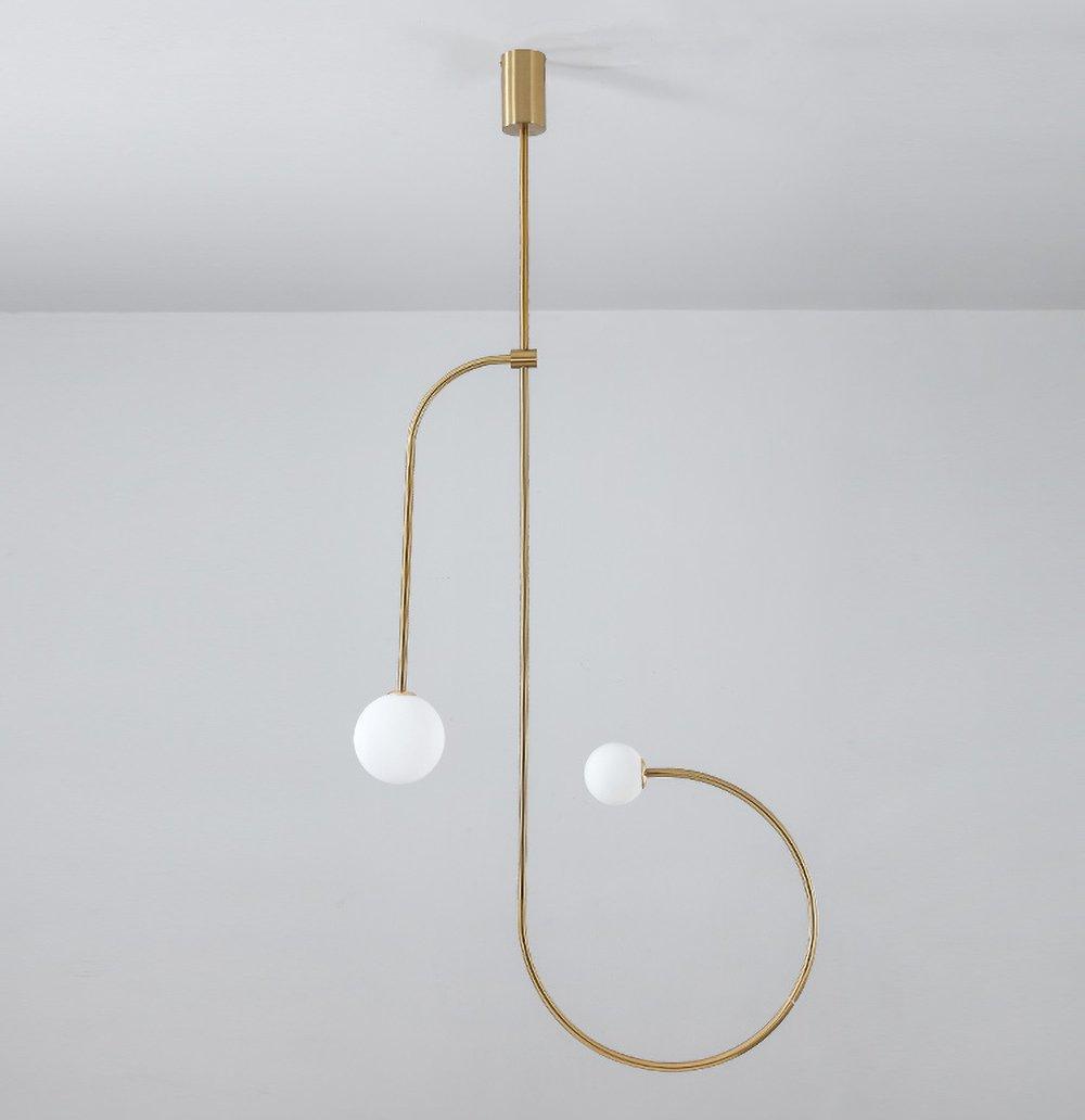 Delira Kroonluchter Zwart Messing Lijndesign