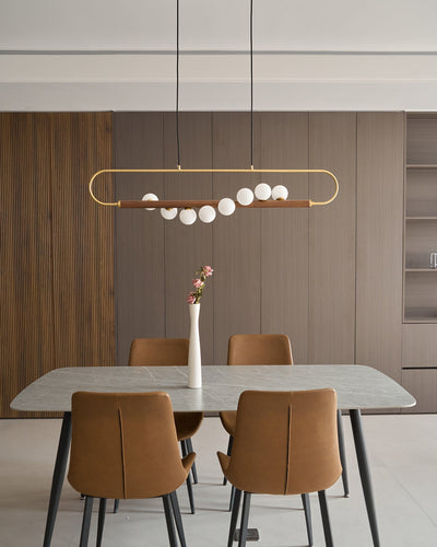 Delira Hanglamp Langwerpig Glas Messingkleur