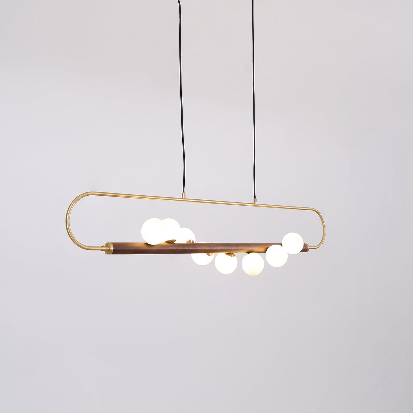 Delira Hanglamp Langwerpig Glas Messingkleur
