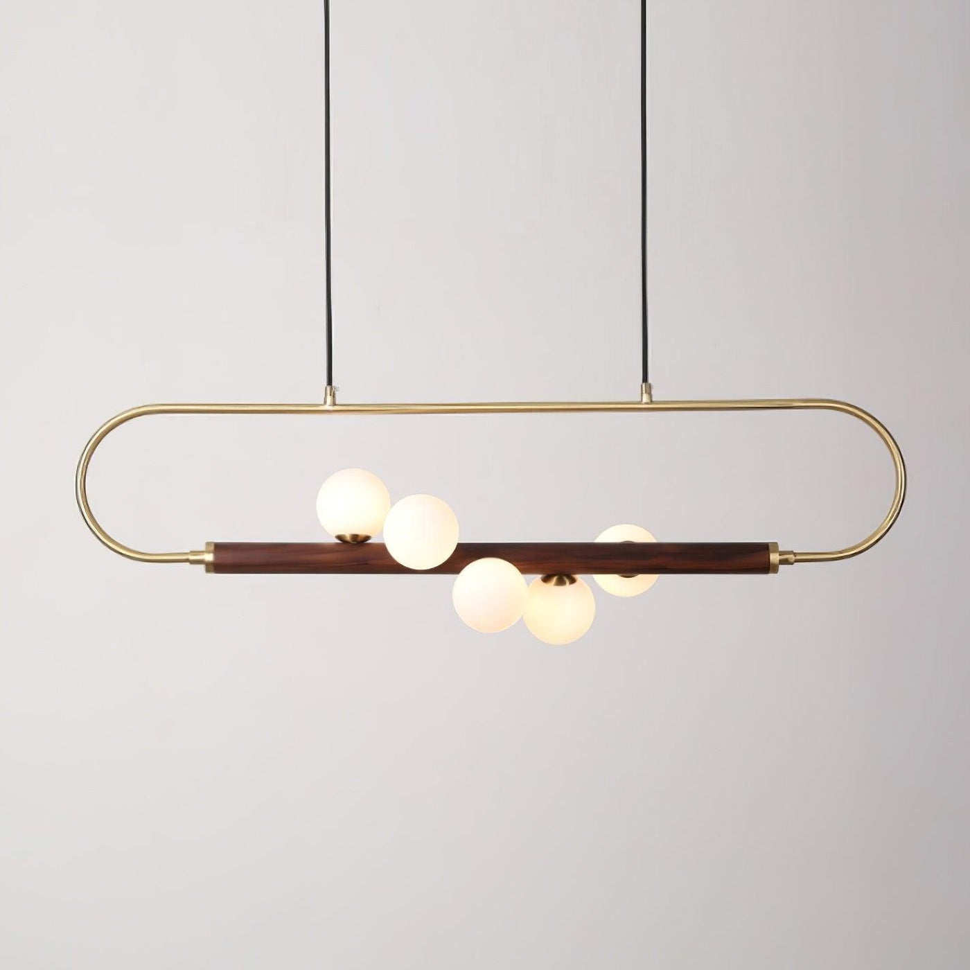 Delira Hanglamp Langwerpig Glas Messingkleur