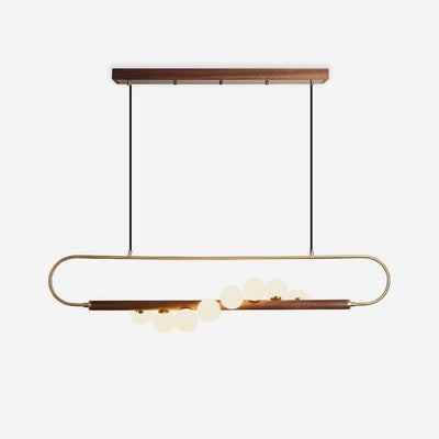 Delira Hanglamp Langwerpig Glas Messingkleur