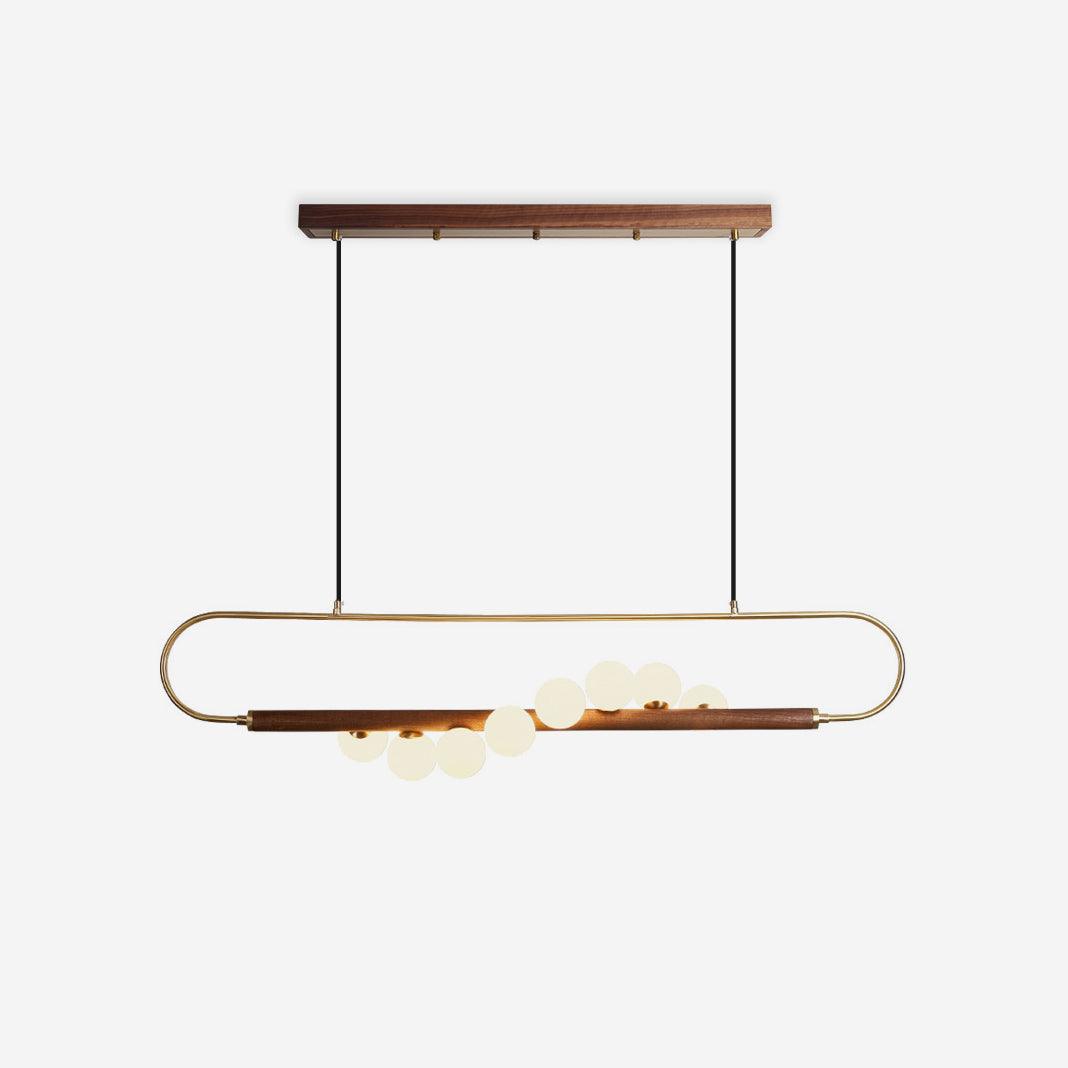 Delira Hanglamp Langwerpig Glas Messingkleur