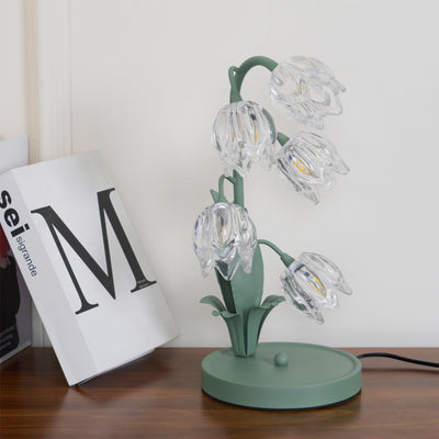 Delira Tafellamp Bloemvorm Glasgroen
