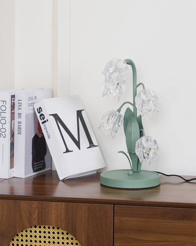 Delira Tafellamp Bloemvorm Glasgroen