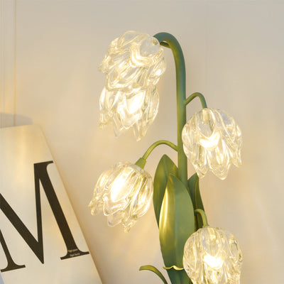 Delira Tafellamp Bloemvorm Glasgroen