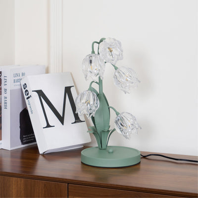Delira Tafellamp Bloemvorm Glasgroen
