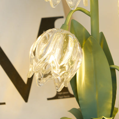 Delira Tafellamp Bloemvorm Glasgroen