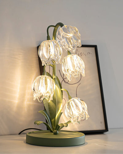 Delira Tafellamp Bloemvorm Glasgroen