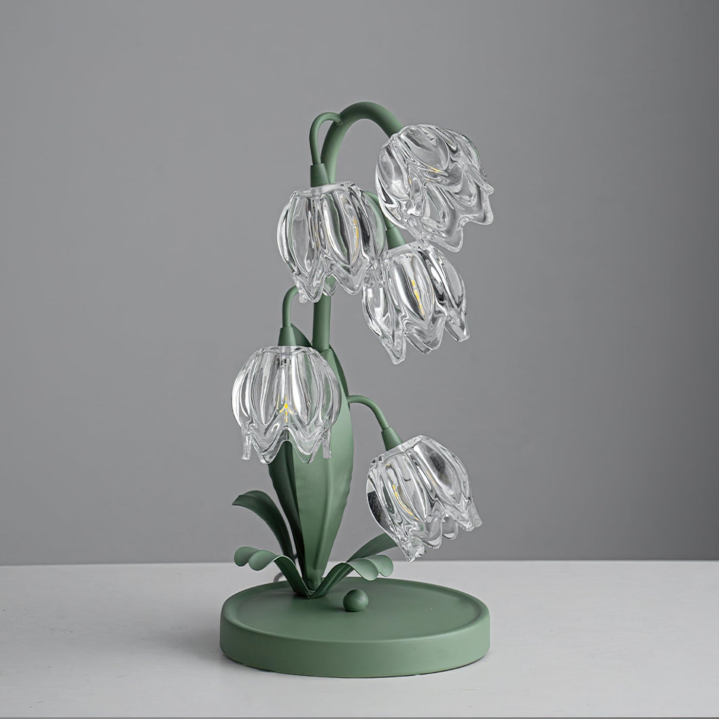 Delira Tafellamp Bloemvorm Glasgroen