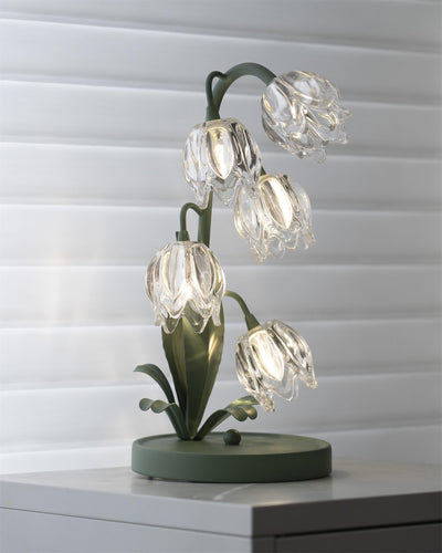 Delira Tafellamp Bloemvorm Glasgroen