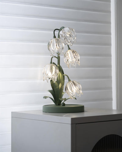 Delira Tafellamp Bloemvorm Glasgroen