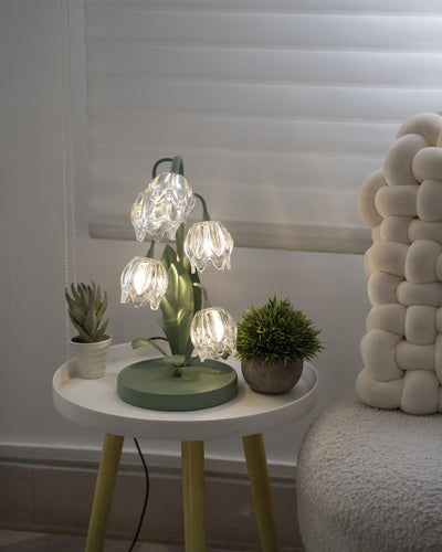 Delira Tafellamp Bloemvorm Glasgroen