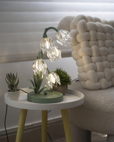 Delira Tafellamp Bloemvorm Glasgroen