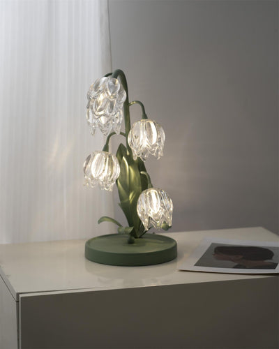 Delira Tafellamp Bloemvorm Glasgroen