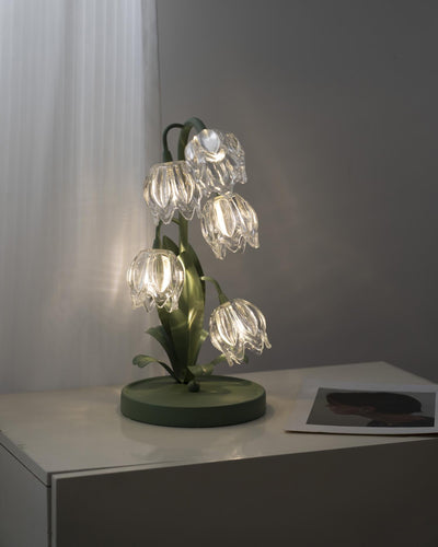 Delira Tafellamp Bloemvorm Glasgroen