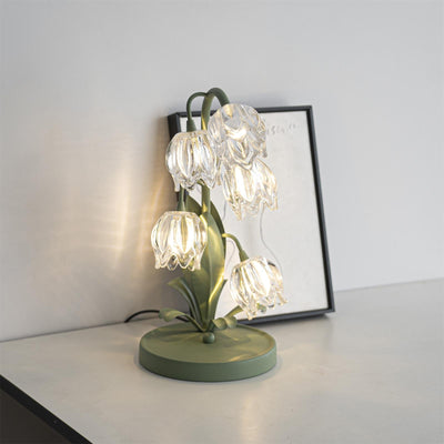 Delira Tafellamp Bloemvorm Glasgroen