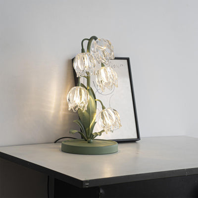 Delira Tafellamp Bloemvorm Glasgroen