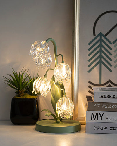 Delira Tafellamp Bloemvorm Glasgroen