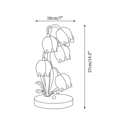 Delira Tafellamp Bloemvorm Glasgroen
