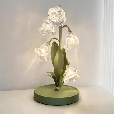 Delira Tafellamp Bloemvorm Glasgroen