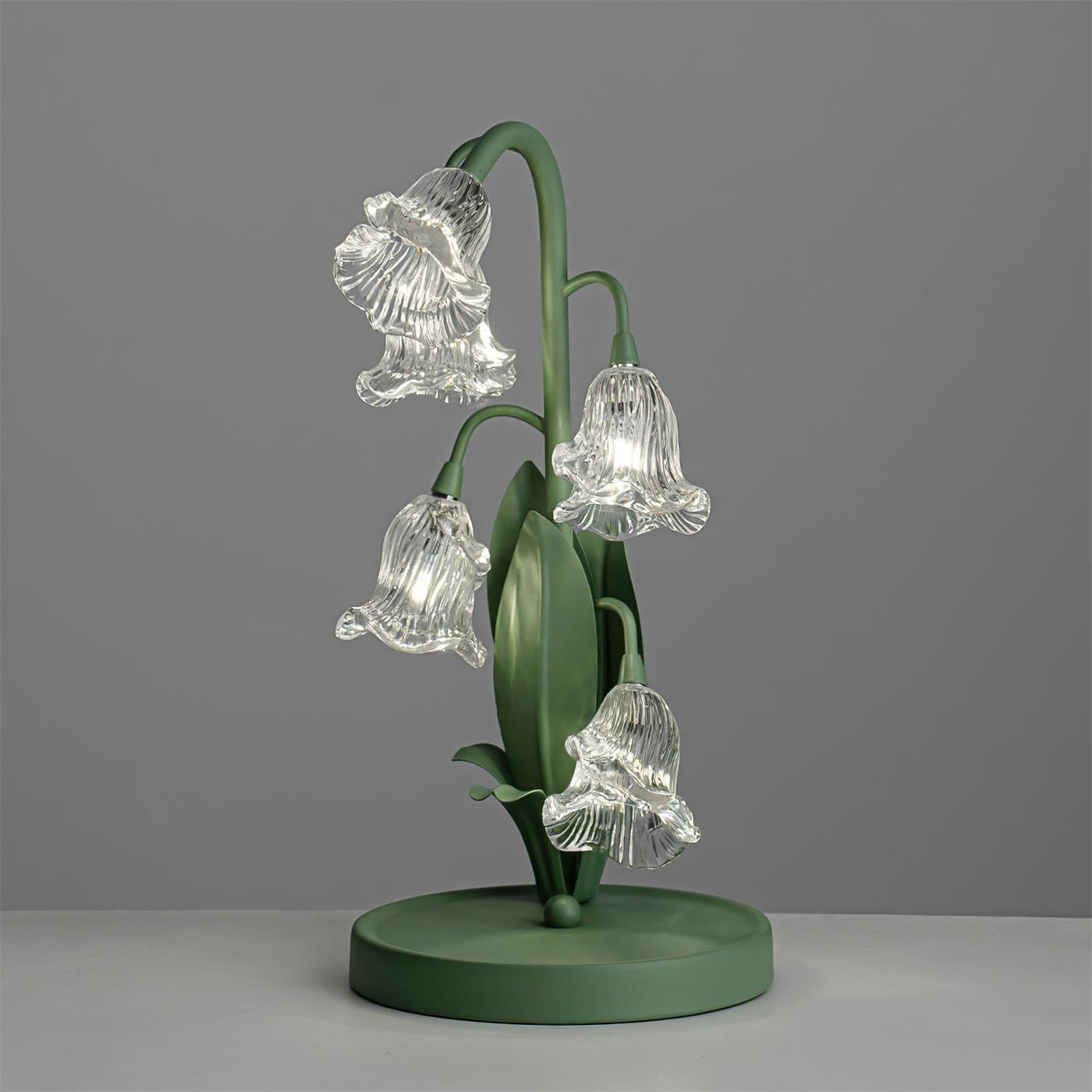 Delira Tafellamp Bloemvorm Glasgroen