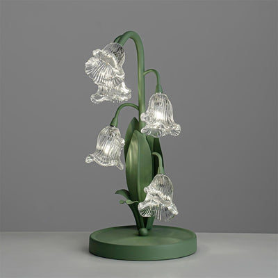 Delira Tafellamp Bloemvorm Glasgroen