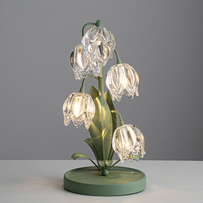 Delira Tafellamp Bloemvorm Glasgroen