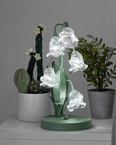 Delira Tafellamp Bloemvorm Glasgroen