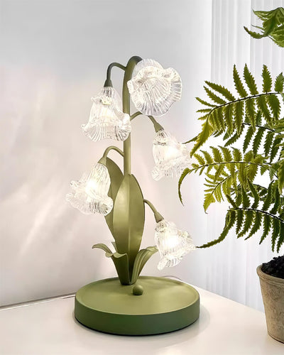 Delira Tafellamp Bloemvorm Glasgroen