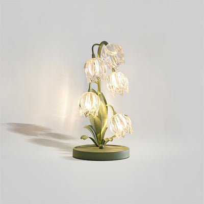 Delira Tafellamp Bloemvorm Glasgroen