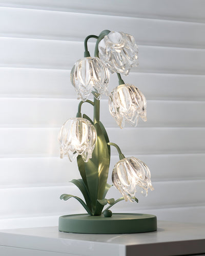 Delira Tafellamp Bloemvorm Glasgroen