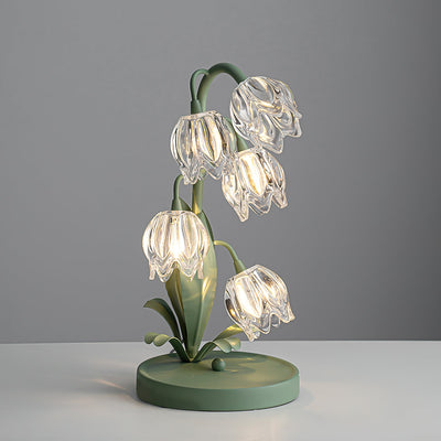 Delira Tafellamp Bloemvorm Glasgroen