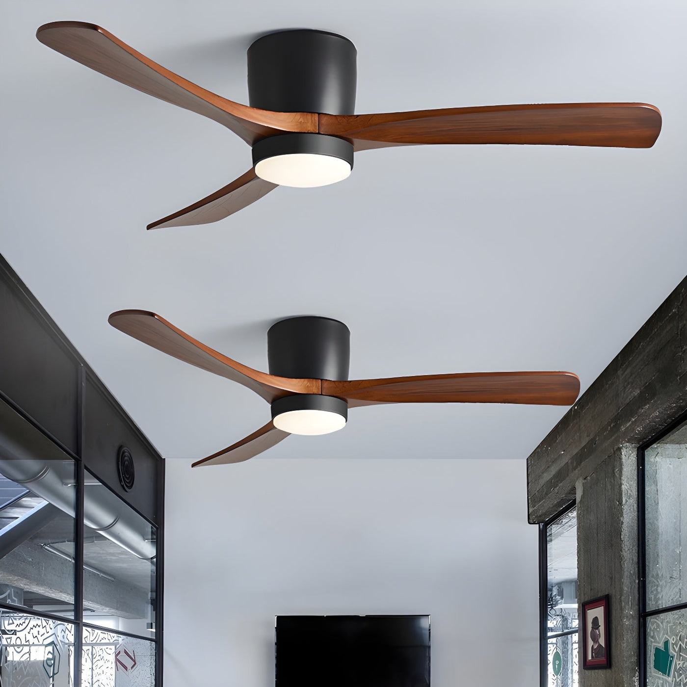 Delira Plafondventilator Licht Houtdesign Stil