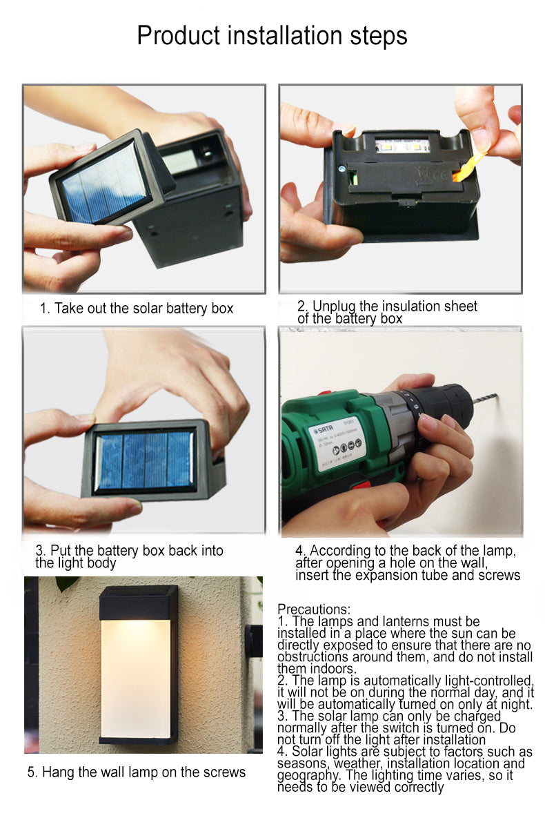 Delira Solar Wandlamp Industrieel Glaslook