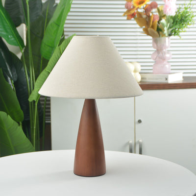 Delira Tafellamp Massief Hout Retro