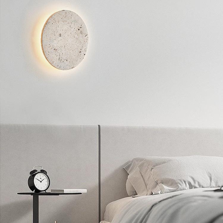 Delira Wandlamp Ronde Travertijn