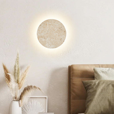 Delira Wandlamp Ronde Travertijn