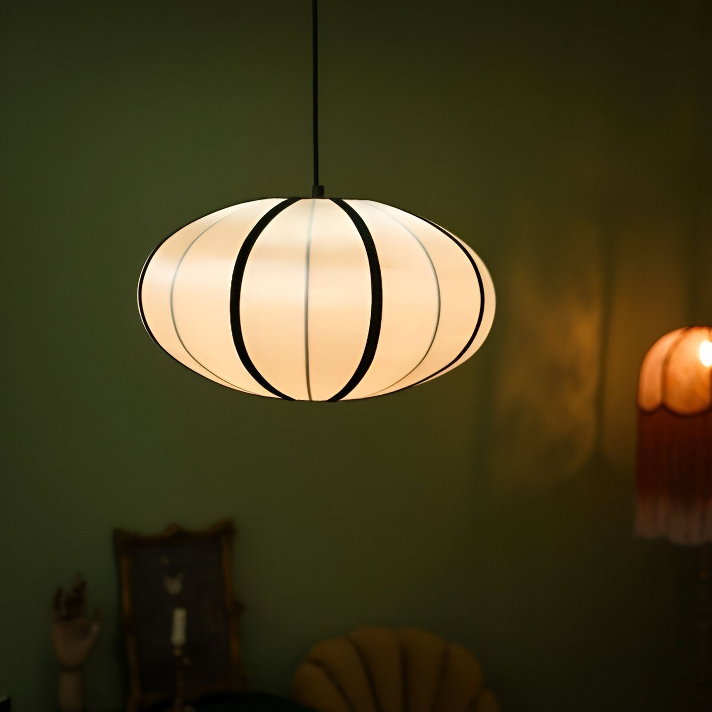 Delira Hanglamp Zijde Pompoenvorm