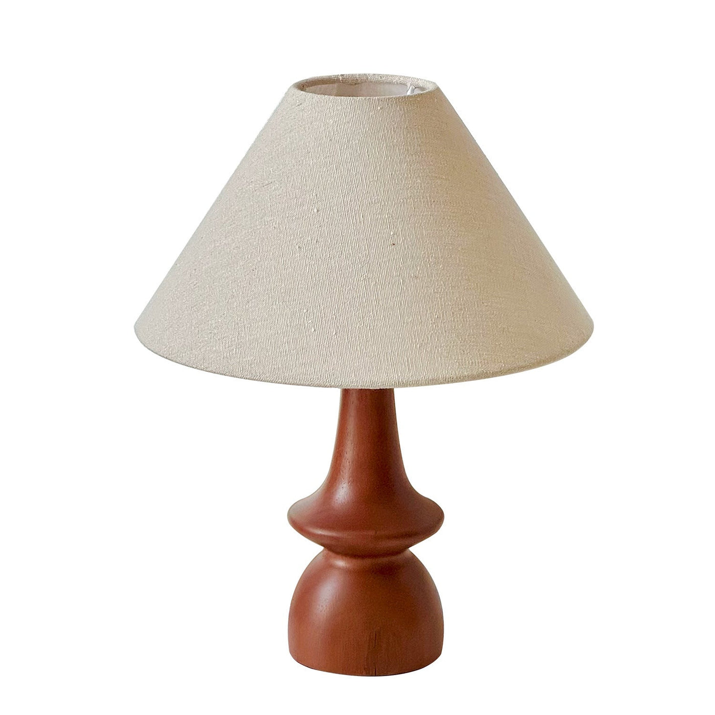 Vintage Massief Houten Tafellamp