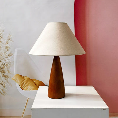 Delira Tafellamp Massief Hout Retro
