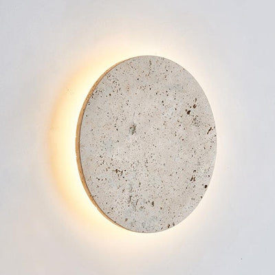 Delira Wandlamp Ronde Travertijn