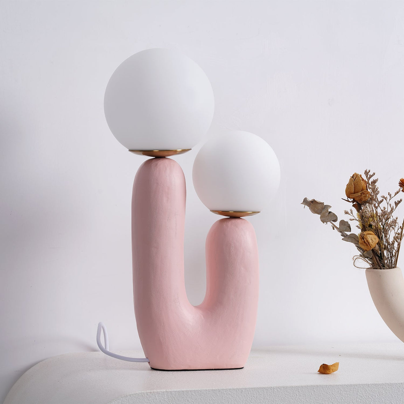 Delira Tafellamp Sculpturaal Met Glazen Kap