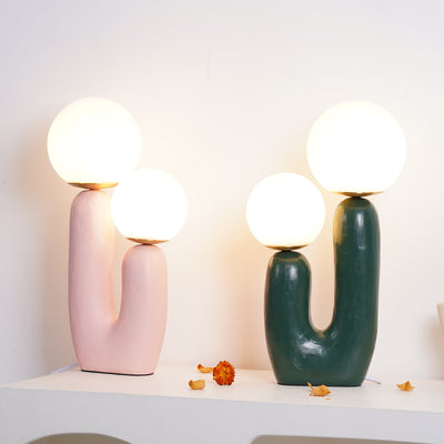 Delira Tafellamp Sculpturaal Met Glazen Kap